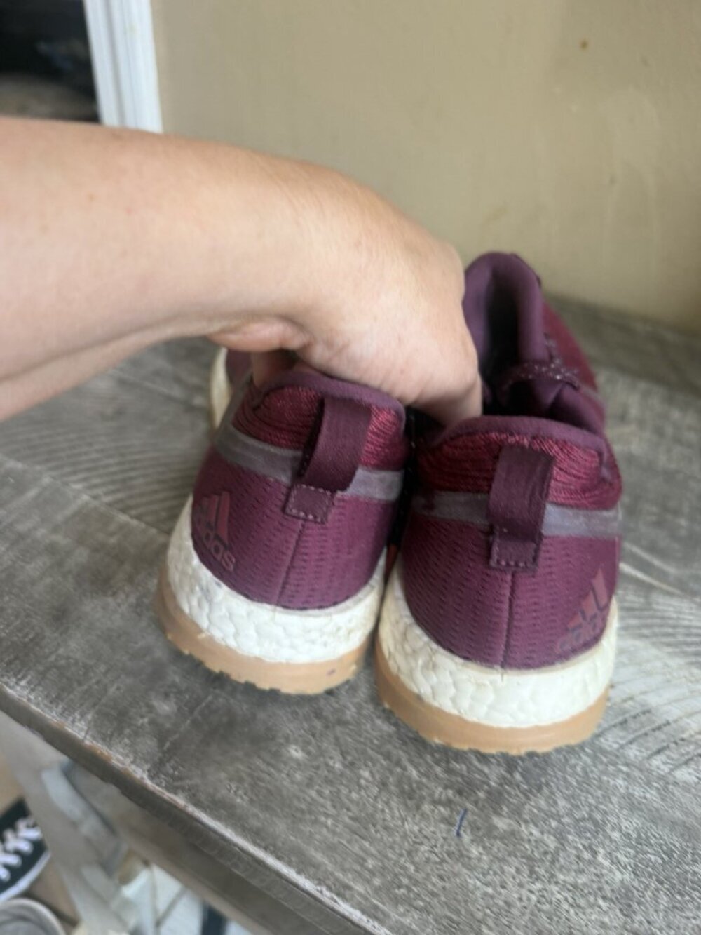 Adidas Pureboost X All Terrain Womens 7.5 Red Night Burgundy Running Shoes - Picture 4 of 5